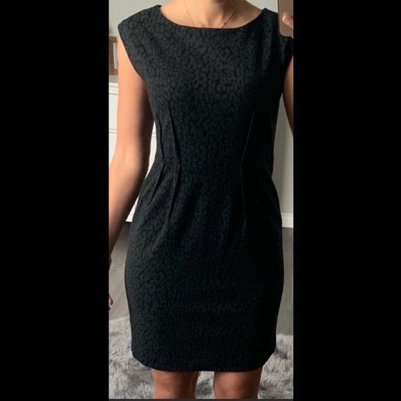 LOFT subtle cheetah print wool-like dress. So soft! - Picture 2 of 12
